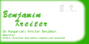 benjamin kreiter business card