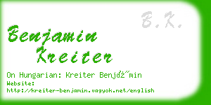 benjamin kreiter business card